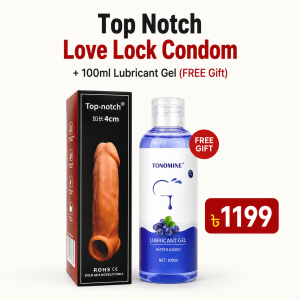 Top Notch Love Lock Condom + 100ml Lubricant Gel (FREE Gift)